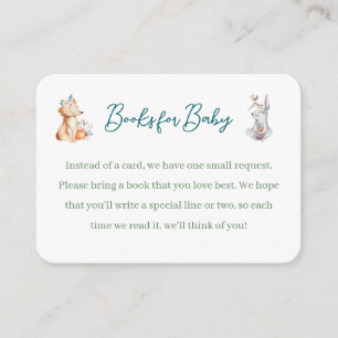 Forest Animal Woodland Baby Shower Book Request Enclosure Card