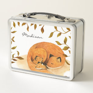 forest animal woodland fox Metal Lunch Box