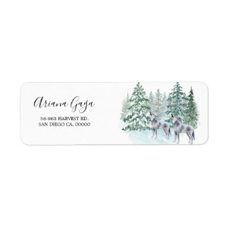 Forest Animals Baby Shower Address Label