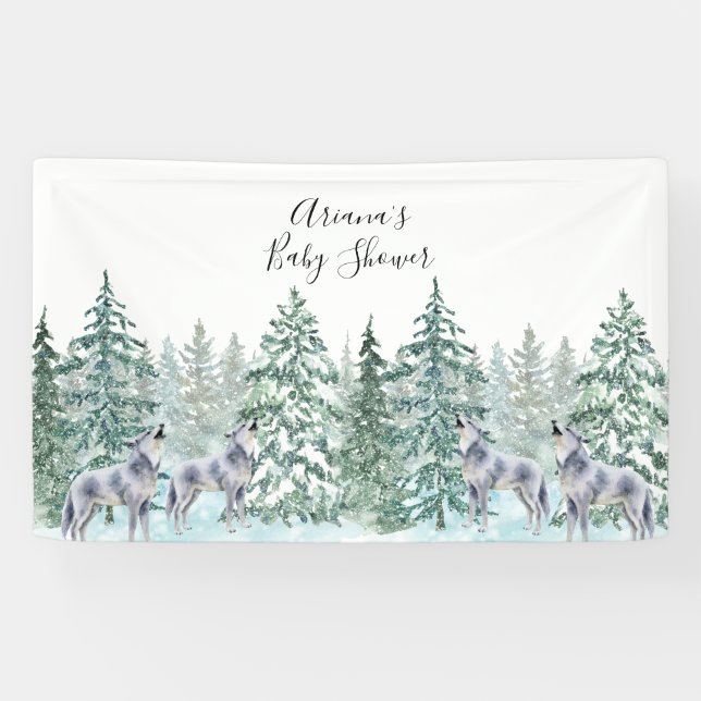 Forest Animals Baby Shower Party Banner (Horizontal)