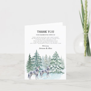 Forest Animals Baby Shower Thank You Card