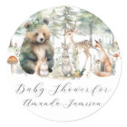 Forest Animals Bear Deer Mushroom Cute Baby Shower