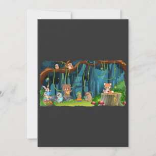 Forest Animals Book Club Invitation