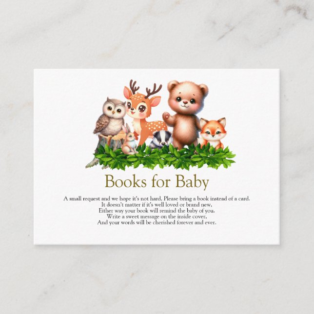 Forest Animals Book for Baby  Card (Front)