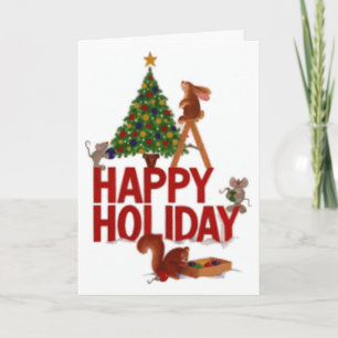 Forest Animals Custom Greetings Card
