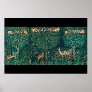 Forest Animals,Does, W.Morris Digital elaboration Poster