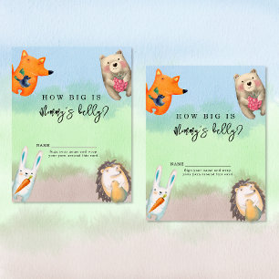 Forest animals - how big is mummy's belly enclosure card
