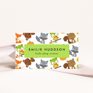 Forest Animals, Kids Play Centre, Activity Centre Business Card