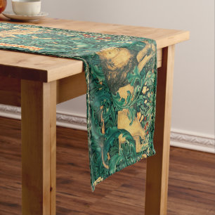 Forest Animals,Lion Fox ,Hare William Morris Short Table Runner