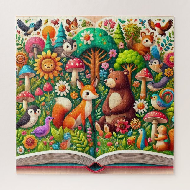 Forest Animals Storybook Gift For lids Jigsaw Puzzle (Vertical)