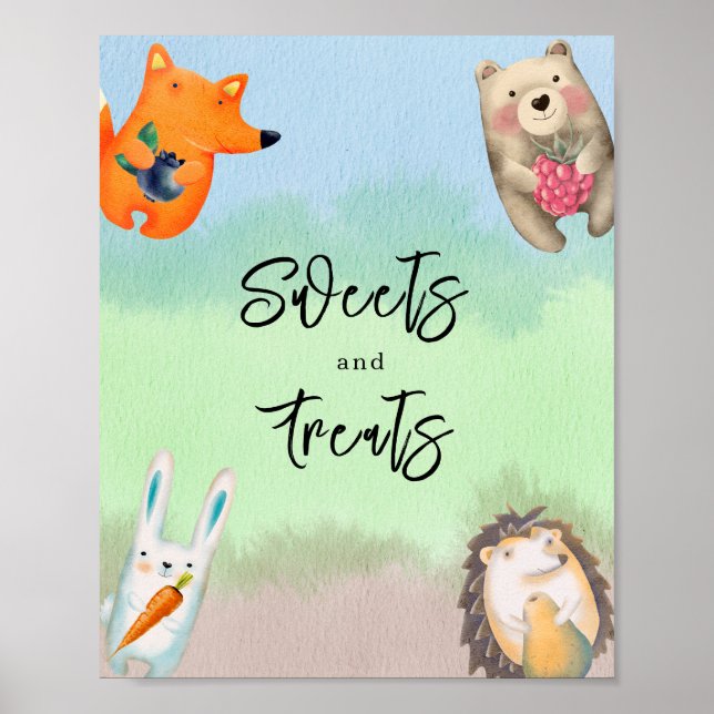 Forest animals - Sweets and treats Poster (Front)