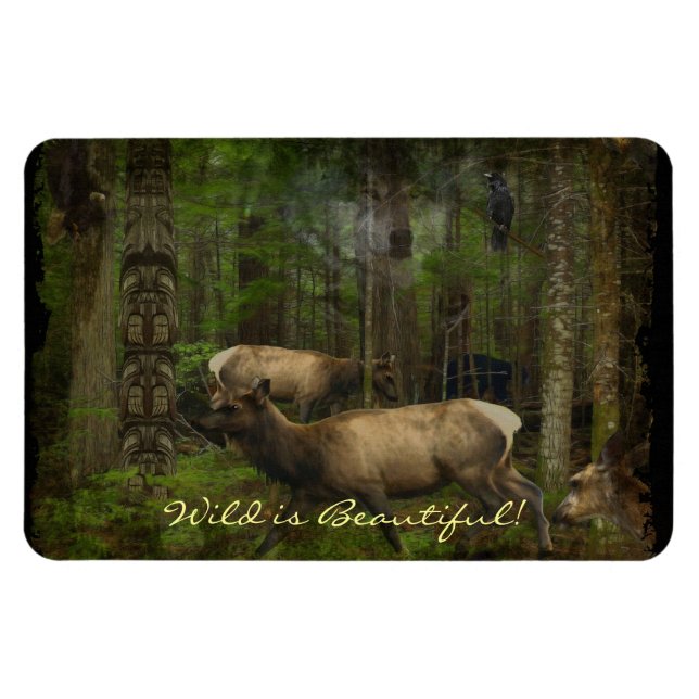Forest Animals Wildlife-Supporter Wild Art Magnet (Horizontal)
