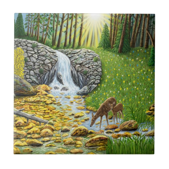 Forest At Dawn Tile (Front)