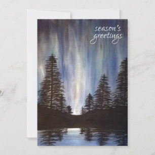 Forest Aurora Holiday Card