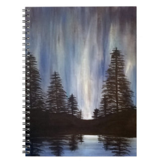 Forest Aurora Spiral Notebook
