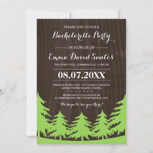 Forest Bachelorette Party Invites