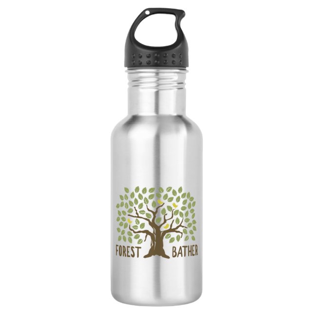 Forest Bather Birds 532 Ml Water Bottle (Front)