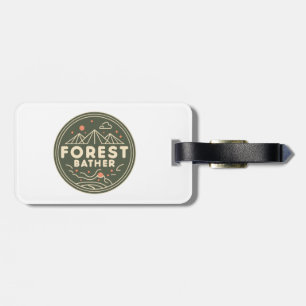 Forest Bather Circle Luggage Tag