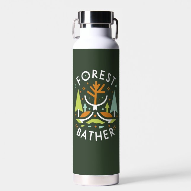 Forest Bather Cubist Water Bottle (Front)