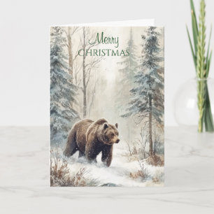 Forest Bear Christmas Card