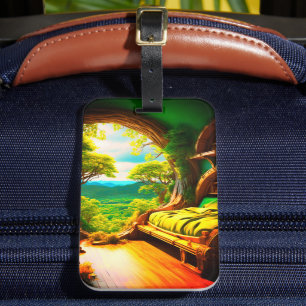 Forest Bedroom Luggage Tag