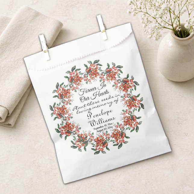 Forest Berries In Loving Memory Seed Pack Favour Bags (Creator Uploaded)