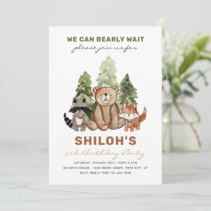 Forest Birthday Invitation   Woodland Invitations