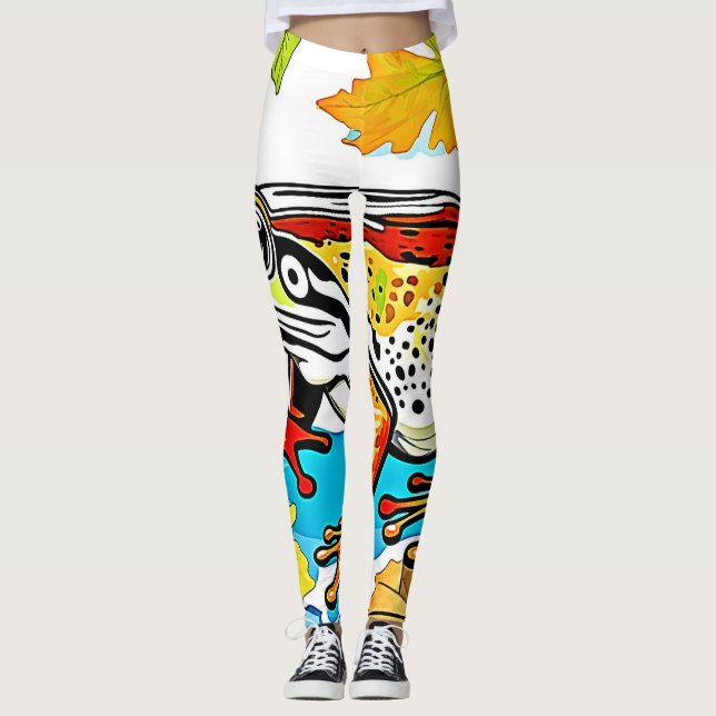Forest Black Bear Majesty Design  Leggings (Front)