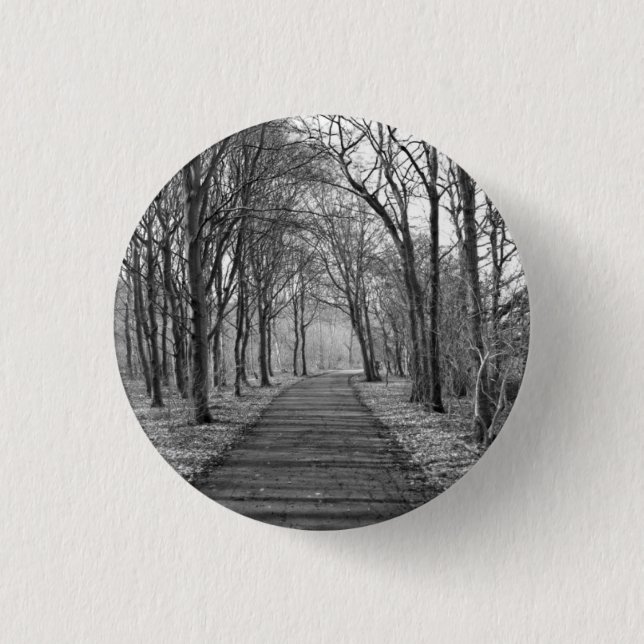 Forest, Black & White 3 Cm Round Badge (Front)