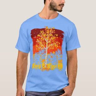 Forest Botanical Nature Autumn Leaves Tree Thanksg T-Shirt