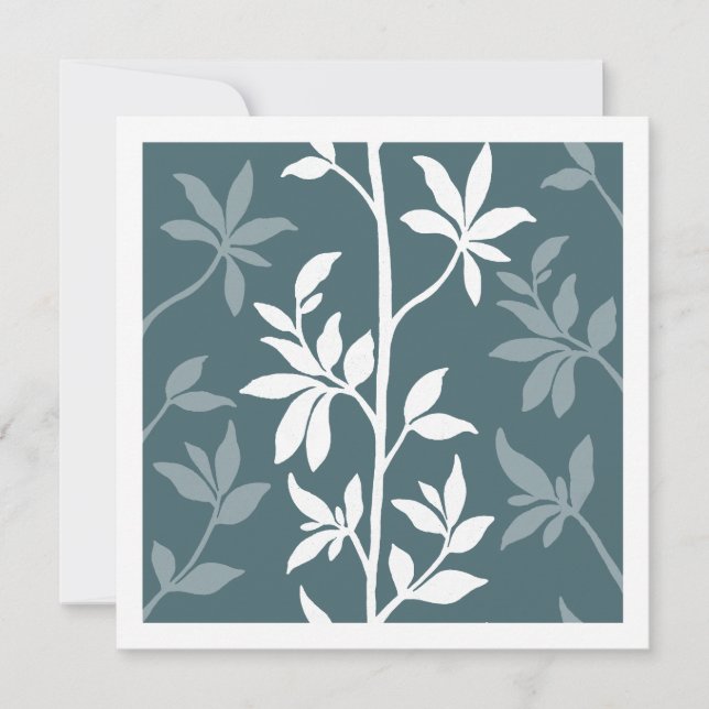 Forest Breeze Botanical Illustration green Art Card (Front)