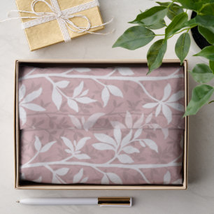 Forest Breeze Modern Botanical Silhouette Pink Tissue Paper
