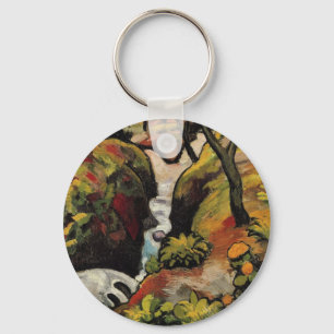Forest Brook by August Macke Vintage Expressionism Key Ring