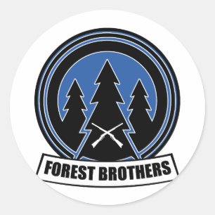 FOREST BROTHERS WW2 LOGO CLASSIC ROUND STICKER