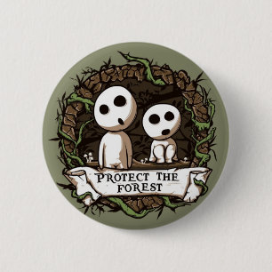 Forest Button! 6 Cm Round Badge