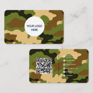 Forest Camo  – Fully Customisable & Bold Design Business Card