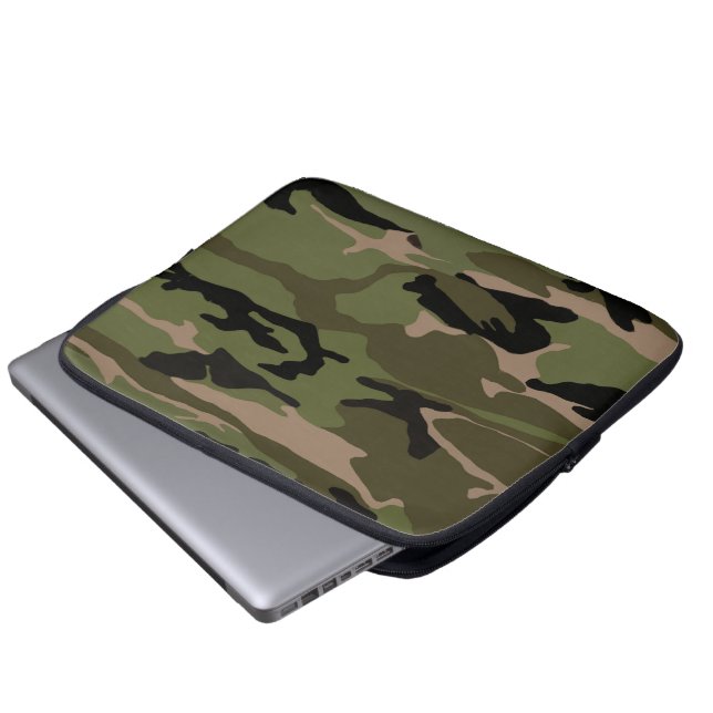 Forest Camo Laptop Sleeve (Front Bottom)