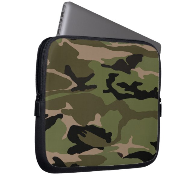 Forest Camo Laptop Sleeve (Front Right)