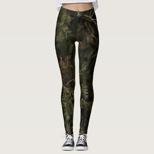Forest Camo Pattern Leggings (Front)