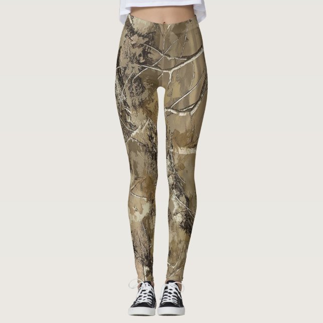 Forest Camo Pattern Leggings (Front)