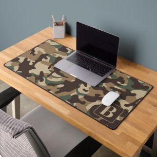 Forest Camo Personalised Monogram Camouflage Desk Mat