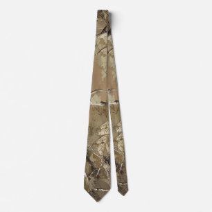 Forest Camo with Dry Leaves Pattern Tie