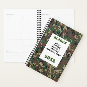 Forest Camouflage Daily Photo Planner