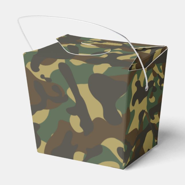 Forest Camouflage  Favour Box (Back Side)