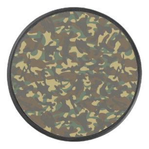Forest Camouflage Hockey Puck