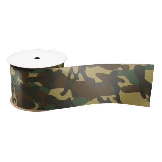 Forest Camouflage  Satin Ribbon
