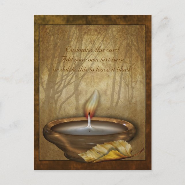Forest Candle Customisable Postcard (Front)