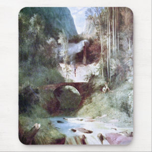 Forest Canyon (by Carl Blechen) Mouse Pad