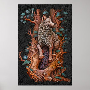 Forest Carving Poster