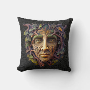 Forest Carving Throw Pillow